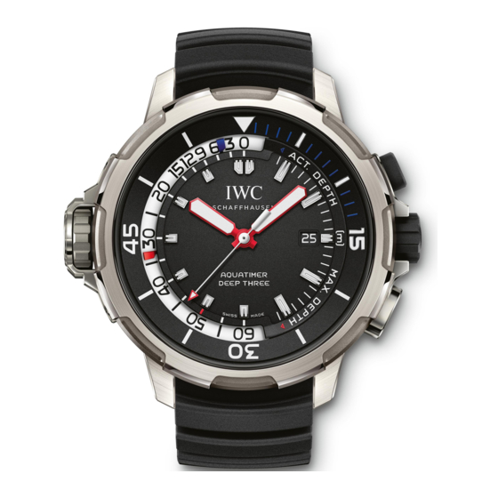 iwc AQUATIMER DEEP THREE Operating Instructions Manual