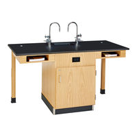 DIVERSIFIED WOODCRAFTS STUDENT SERVICE ISLAND-SINGLE C2710KF Series Assembly Instructions Manual