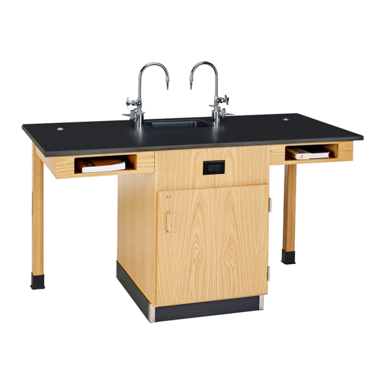 DIVERSIFIED WOODCRAFTS STUDENT SERVICE ISLAND-SINGLE C2510K Series Assembly Instructions Manual