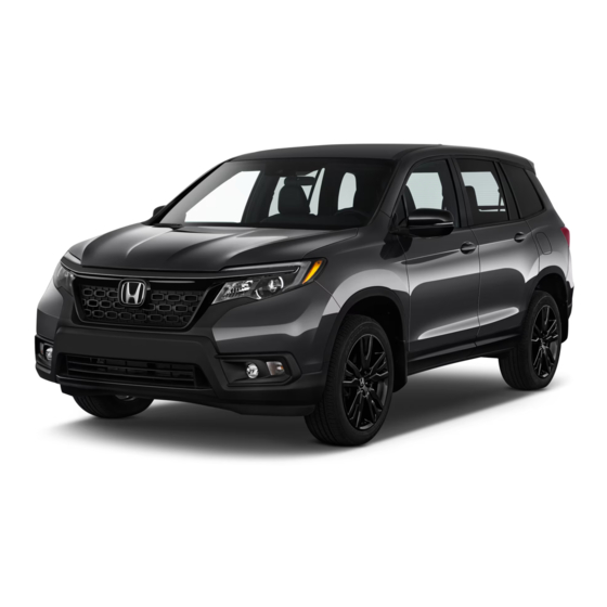 Honda PASSPORT 2020 Owner's Manual