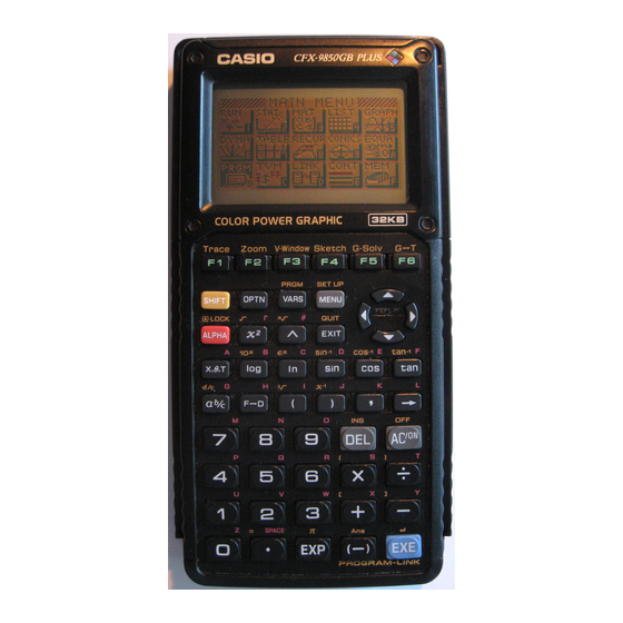 Casio CFX-9850G User Manual