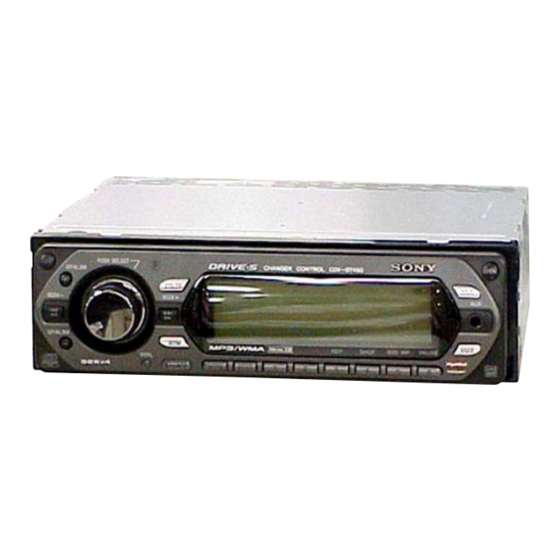 Sony CDX-GT40W Operating Instructions Manual