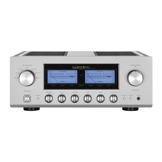 Luxman L-507uX MARKII Owner's Manual