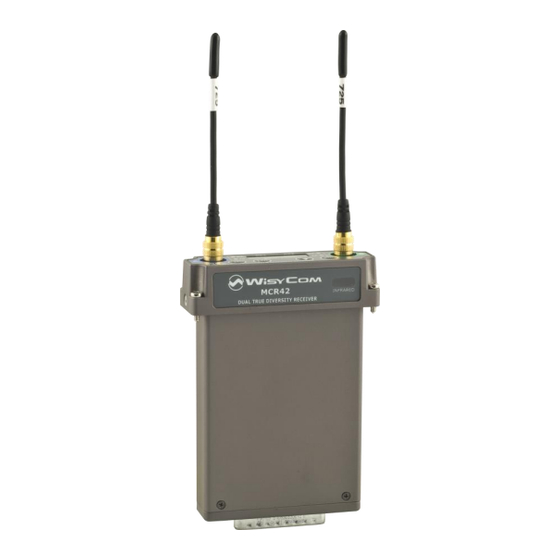 WisyCom MCR42 Quick Start Manual