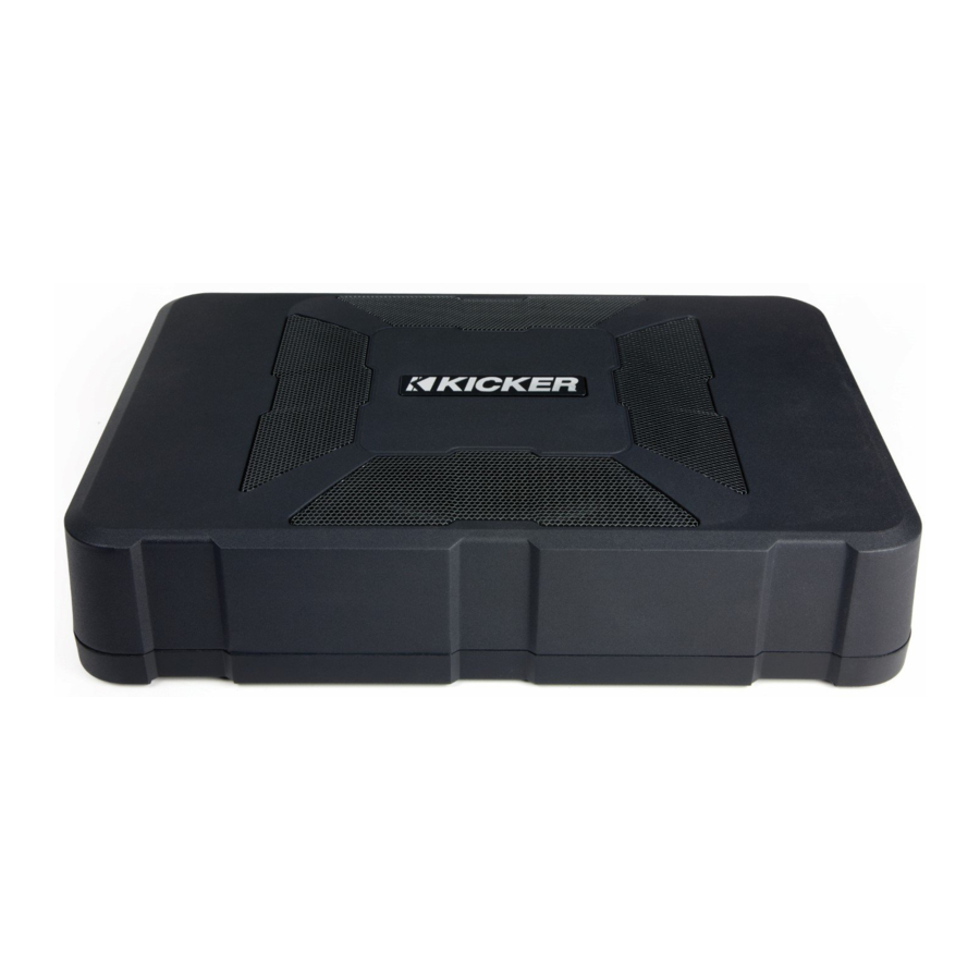 Kicker Hideaway HS8, Hideaway HS10 Manual