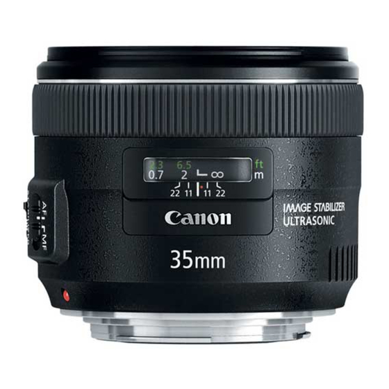 Canon EF 35mm f/2 IS USM Instruction Manual