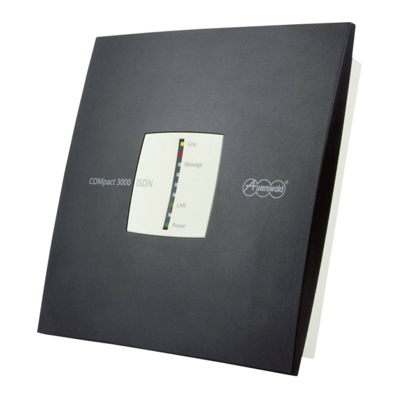 Auerswald COMpact 3000 ISDN Quick Start Instructions