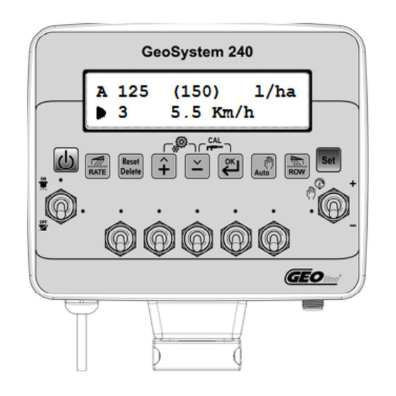 Tecomec GEOline GEOSYsTEM 240 Instruction Manual