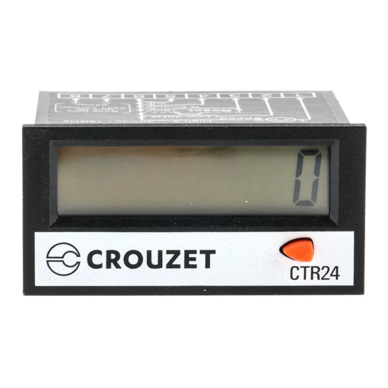 Crouzet CTR24-2251 Operating Instructions Manual