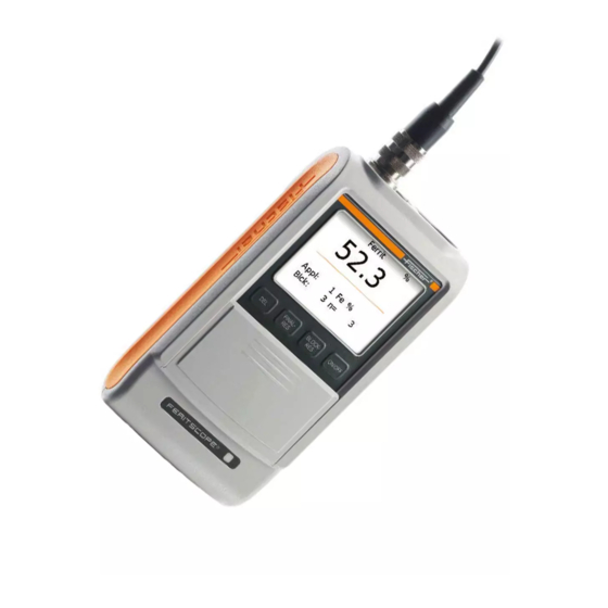FISCHER FERITSCOPE FMP30 Operator's Manual