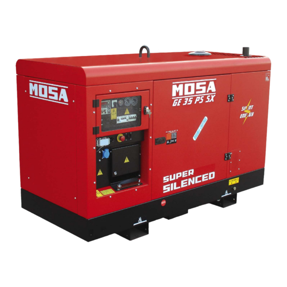 Mosa MID POWER GE 35 PS SX Use And Maintenance Manual