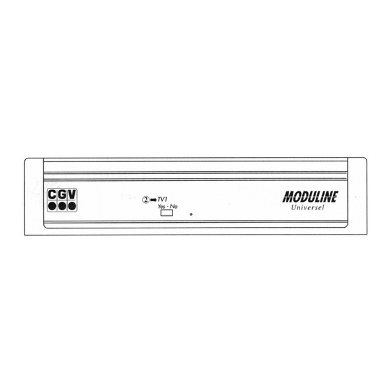 Moduline CGV Instruction Notes