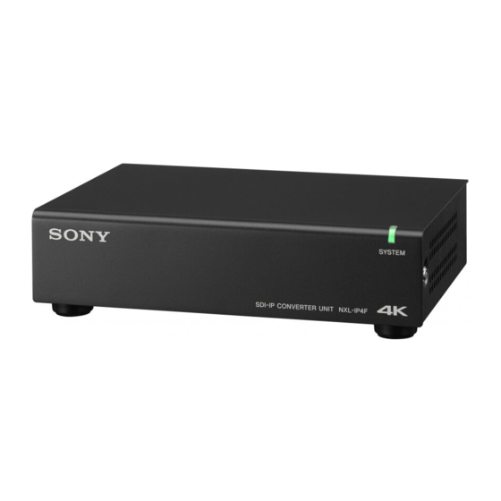 Sony NXL-IP4F Operation Manual