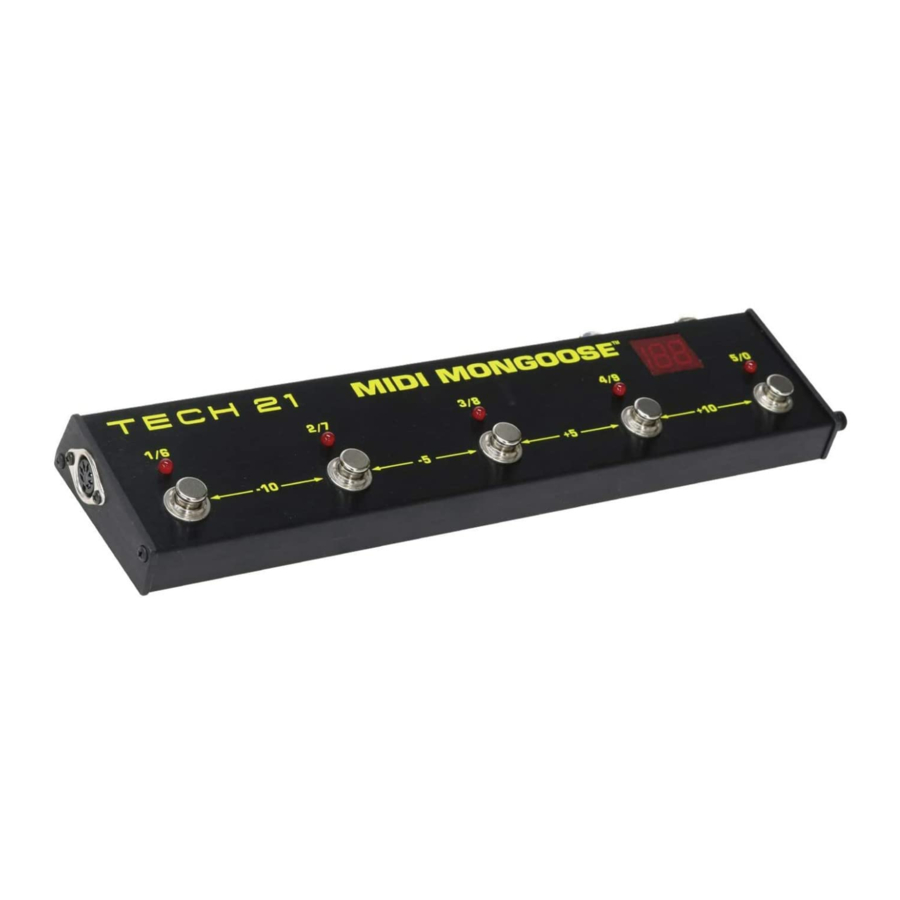 Tech 21 MIDI MONGOOSE - Controller Manual