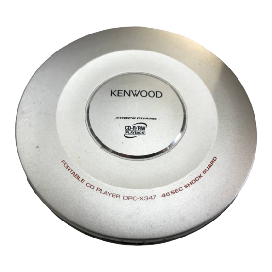 Kenwood DPC-X347 Instruction Manual