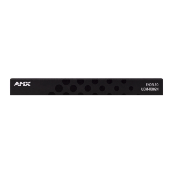 AMX UDM-RX02N Quick Start Manual