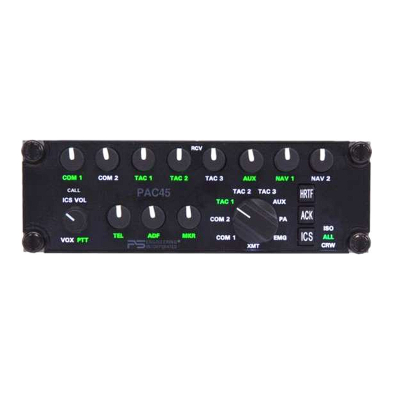 PS Engineering PAC45 System Installation And Operation Manual