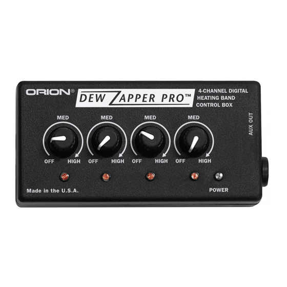 ORION TELESCOPES & BINOCULARS Dew Zapper Pro 3517 Manual