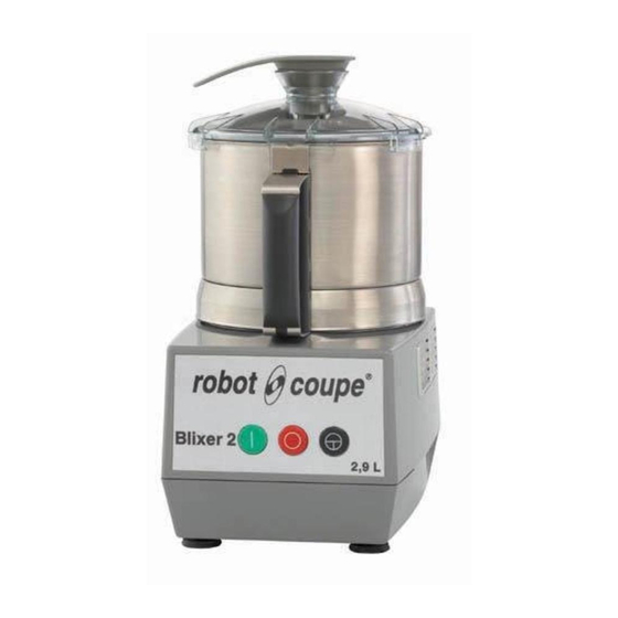 Robot Coupe Blixer 2 User Manual