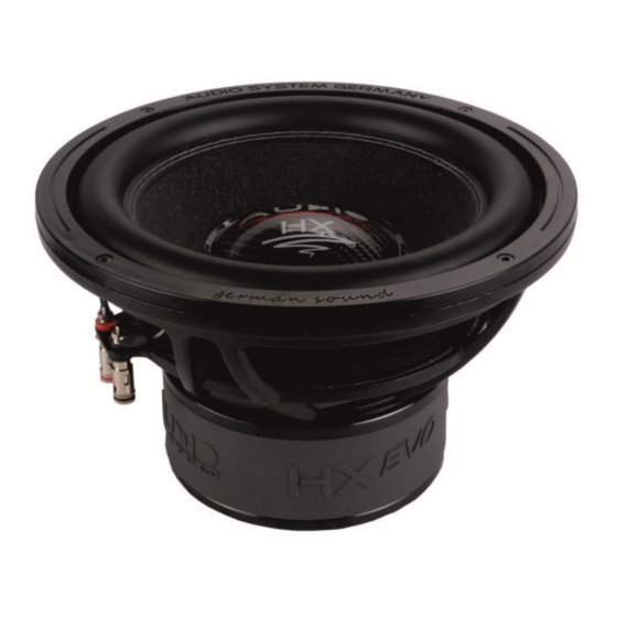 Audio System HX10 EVO User Manual