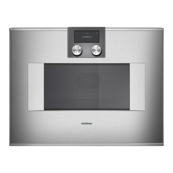 Gaggenau BM 450 Instruction Manual