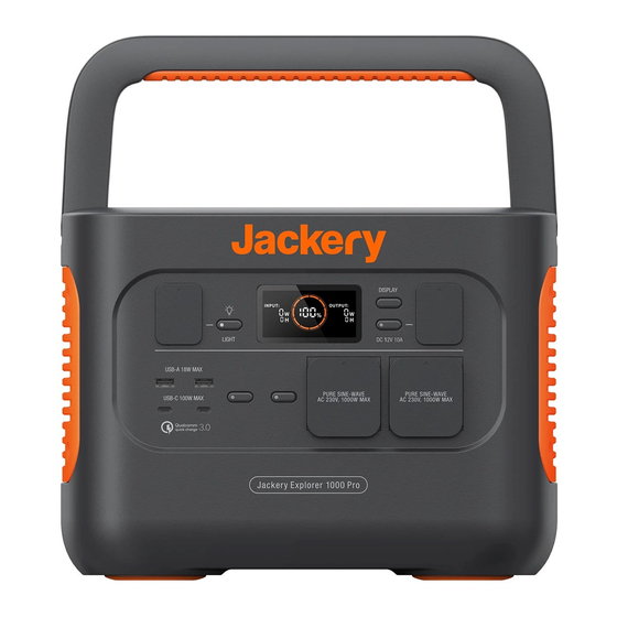 User manual Jackery Explorer 1000 (English - 18 pages)