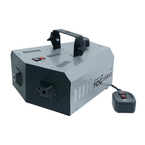 AMERICAN DJ FOG ARRAY USER INSTRUCTIONS Pdf Download ManualsLib
