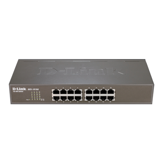 D-Link des-1016a Quick Installation Manual