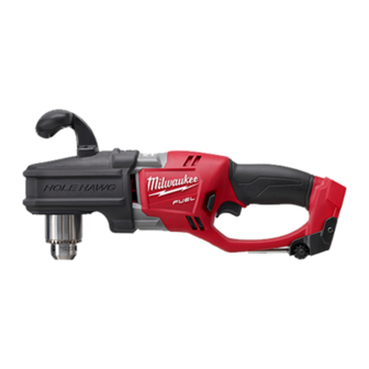 Milwaukee M18 FUEL HOLE HAWG Angle Drill Manuals