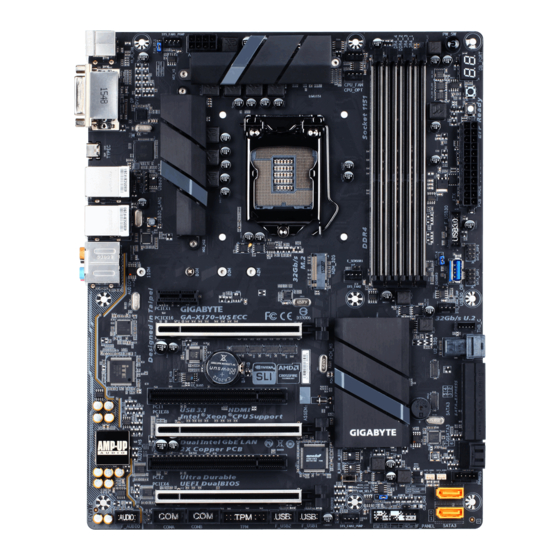 Gigabyte GA-X170-WS ECC Manuals