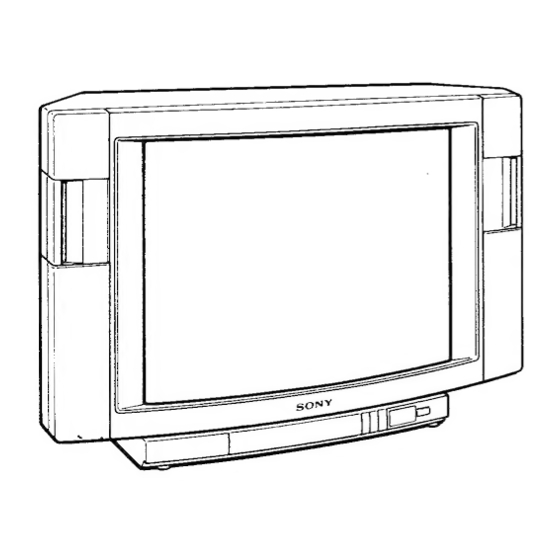 Sony TRINITRON KV-20HFR Operating Instructions Manual