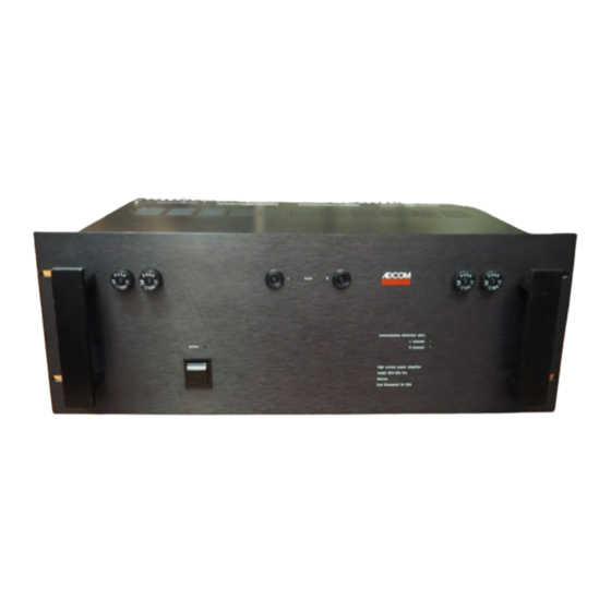 Adcom GFA-555 Pro Owner's Manual