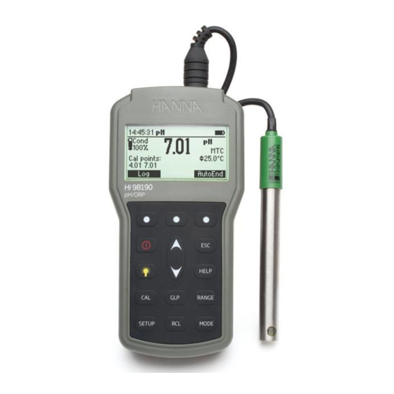 Hanna Instruments HI98190 Instruction Manual