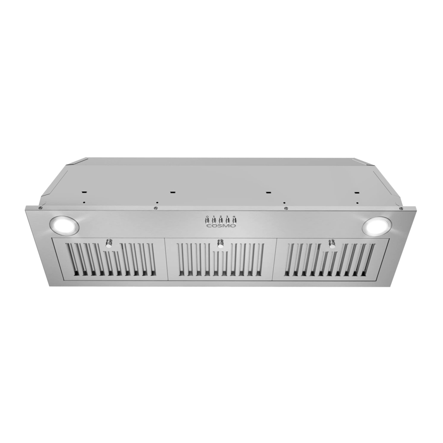 Cosmo COS-30IRHP, COS-36IRHP - Insert Range Hood Manual
