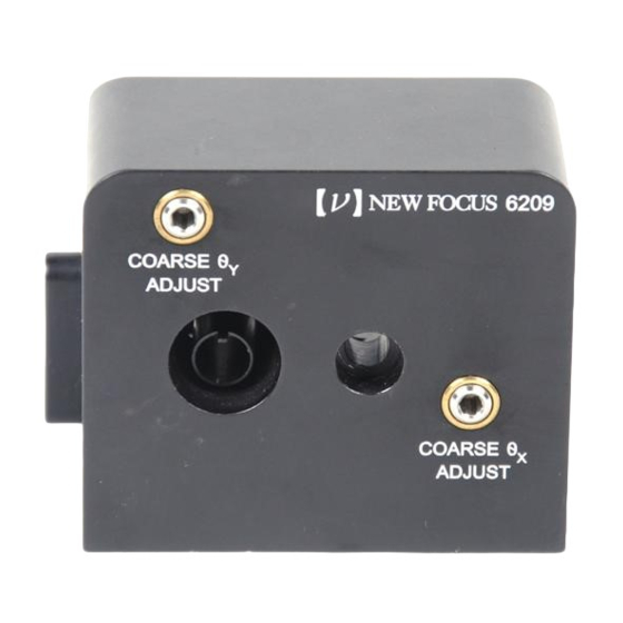 New Focus 6209 User Manual