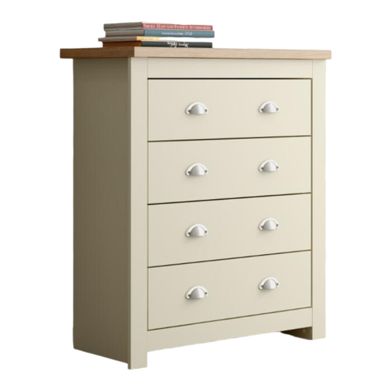 Happybeds Winchester 4 Drawer Chest Assembly Instructions Manual
