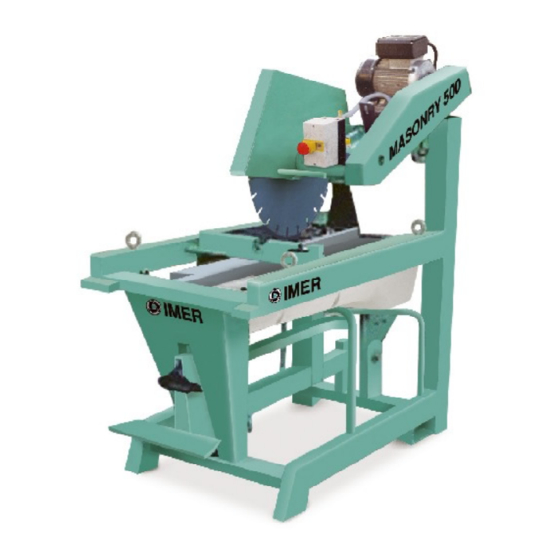 IMER MASONRY 500 Manual