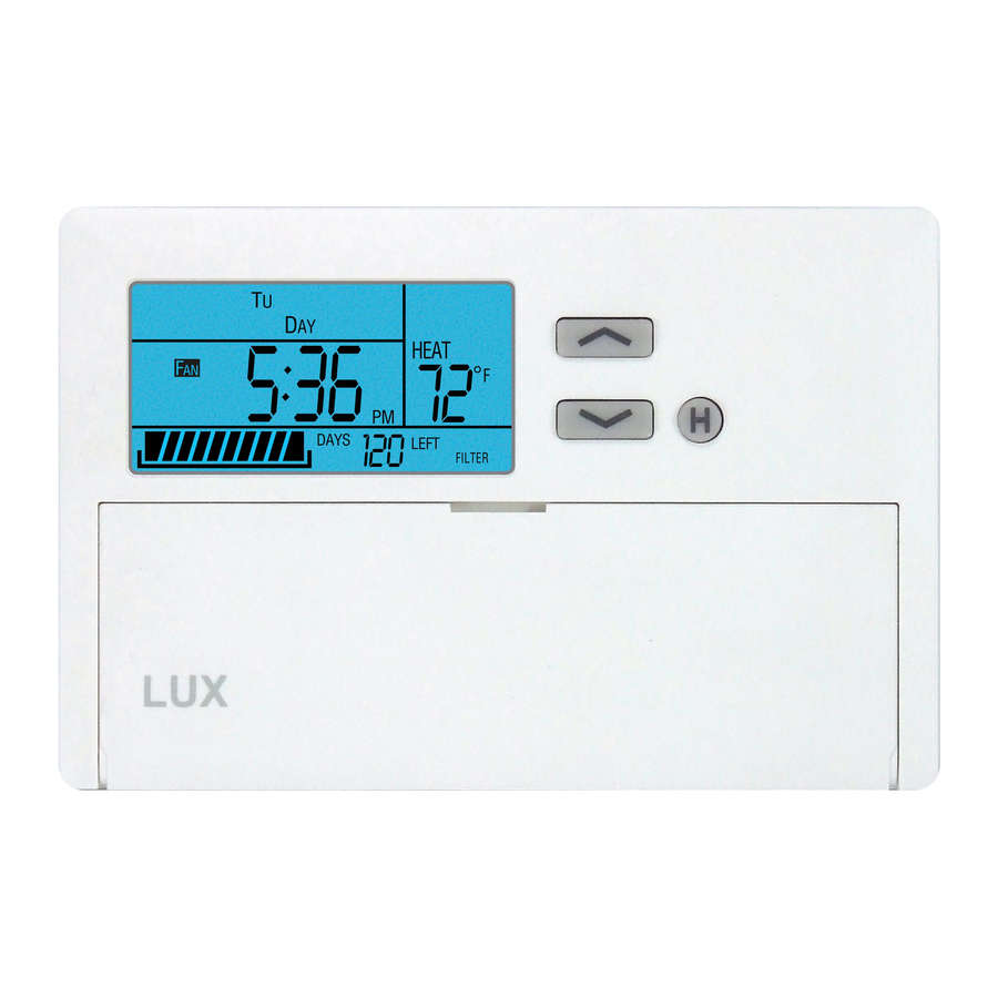 LUX TX1500E Programmable Thermostat Manual ManualsLib