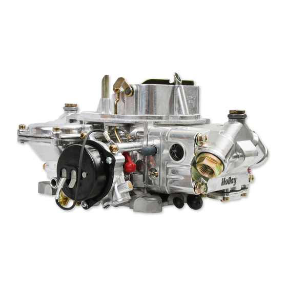 Holley 0-80508S Installation, Tuning, And Adjustment Manual