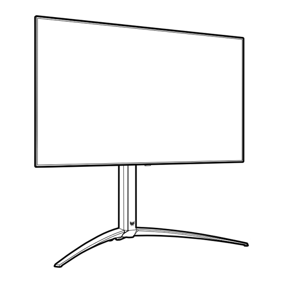 Acer PREDATOR X27U Quick Start Manual