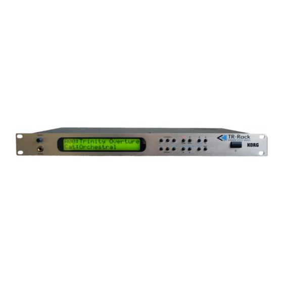 Korg Trinity TR-Rack Product Support & Faq