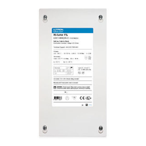 Lutron Electronics Hi-lume EcoSystem Installation Manual