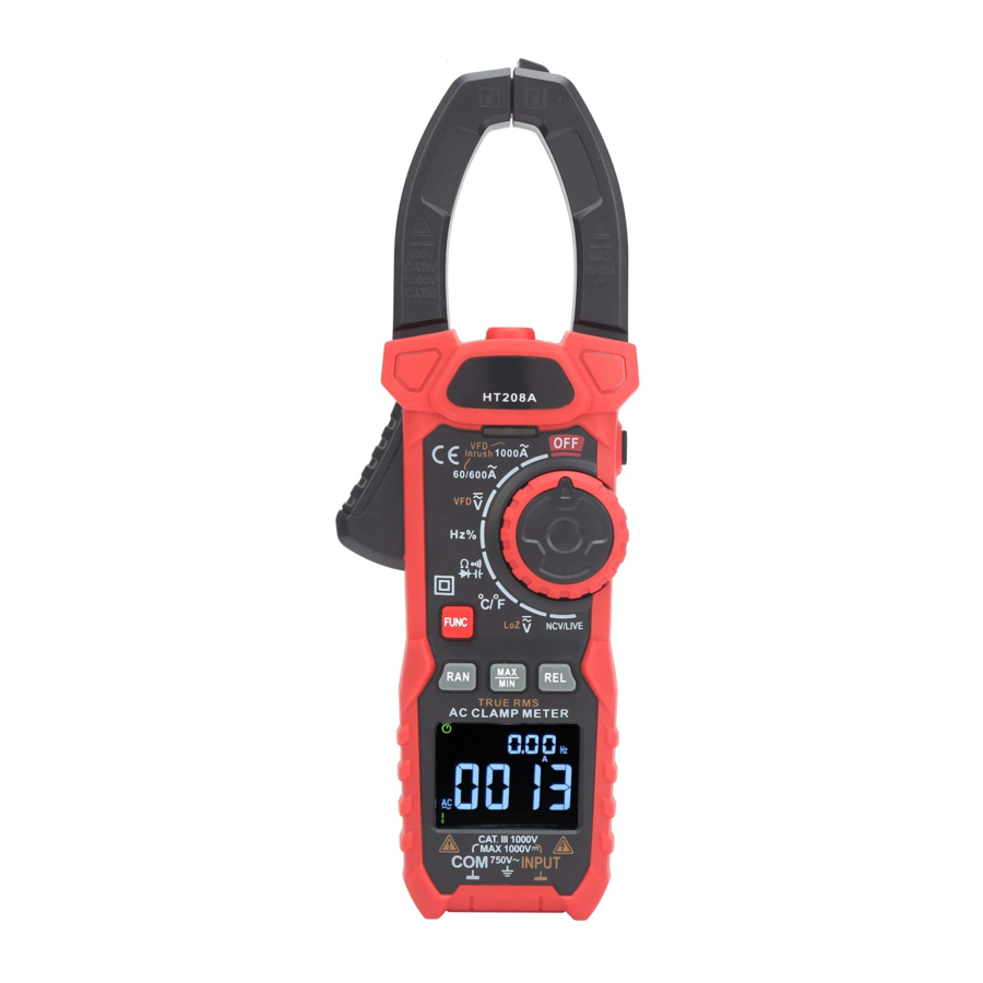KAIWEETS HT208A - Digital Clamp Meter with Inrush Manual