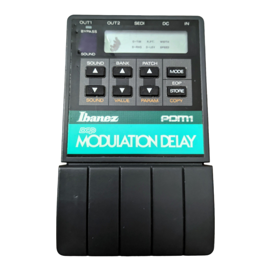 Ibanez modulation delay PDM1 Owner's Manual