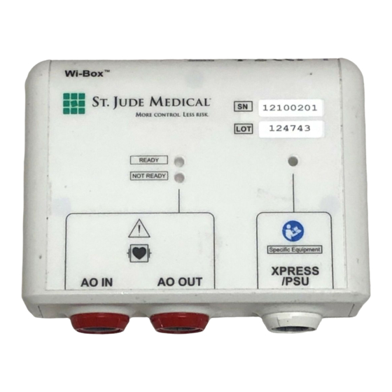 St. Jude Medical Wi-Box AO Transmitter Instructions For Use Manual