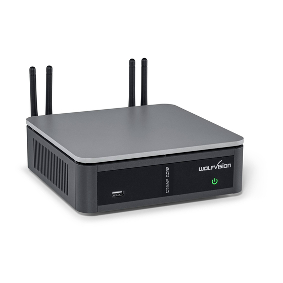 WolfVision vSolution Cynap Core Integration Manual