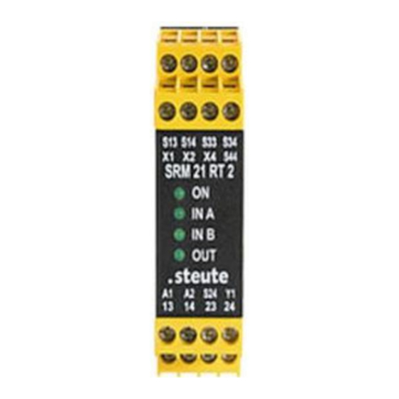 steute SRM 21 RT2 Mounting And Wiring Instructions