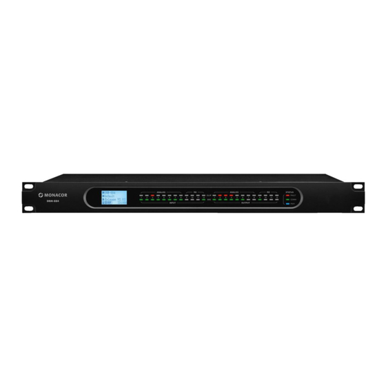 Monacor DRM-884DTM Audio Matrix System Manuals