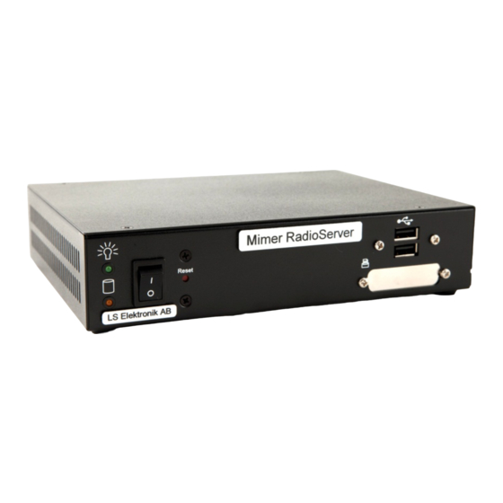Mimer RadioServer Technical Description And Set-Up Instructions