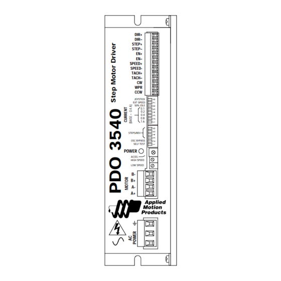Applied Motion Products PDO 3540 Manuals